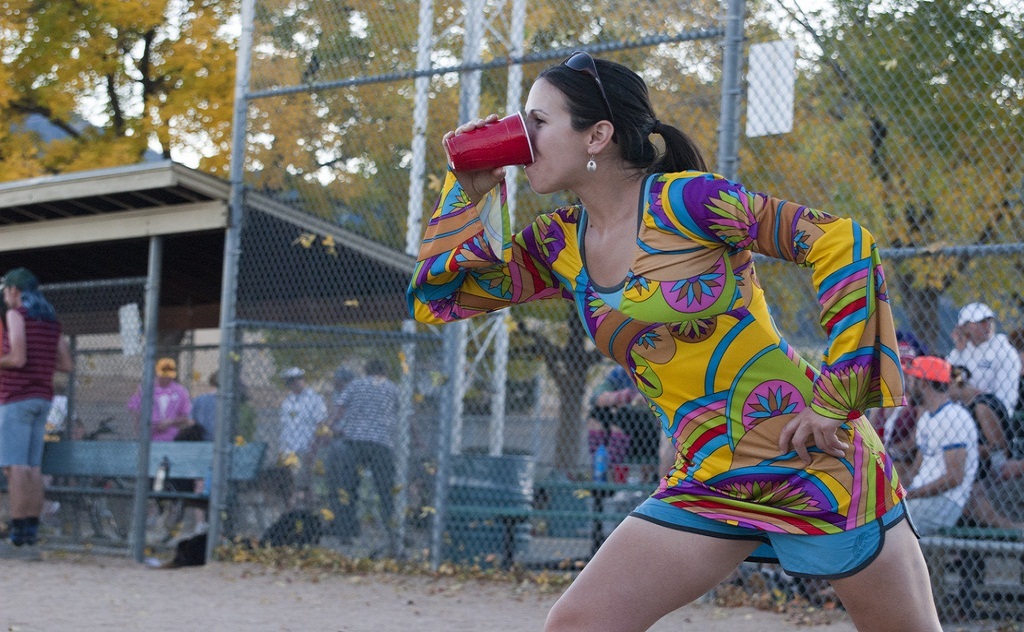 This is a photo of one of our best and brightest kickballers.